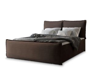 Lit avec rangement 180x200 cm <strong>MASSENO</strong> <strong></strong> coloris marron