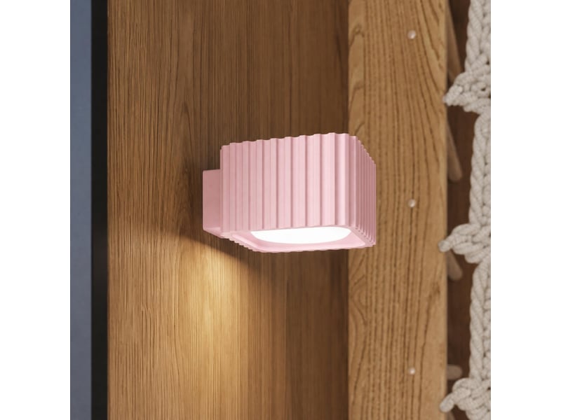 Plafonnier riff 1 rose gx53 aluminium moderne 6x10x10cm SL.3102 - Conforama D
