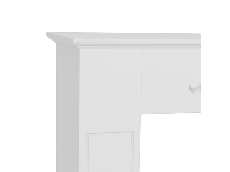  Manteau de cheminée encadrement cadre décoratif pour cheminée électrique bois blanc 101 x 19 x 100 cm  - Conforama W