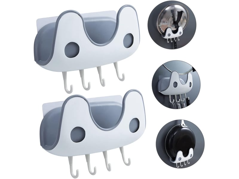  2pièces support mural à couvercles de casseroles et planche à découper de scandinave pour cuisine rangement pratique et élégant  - Conforama C