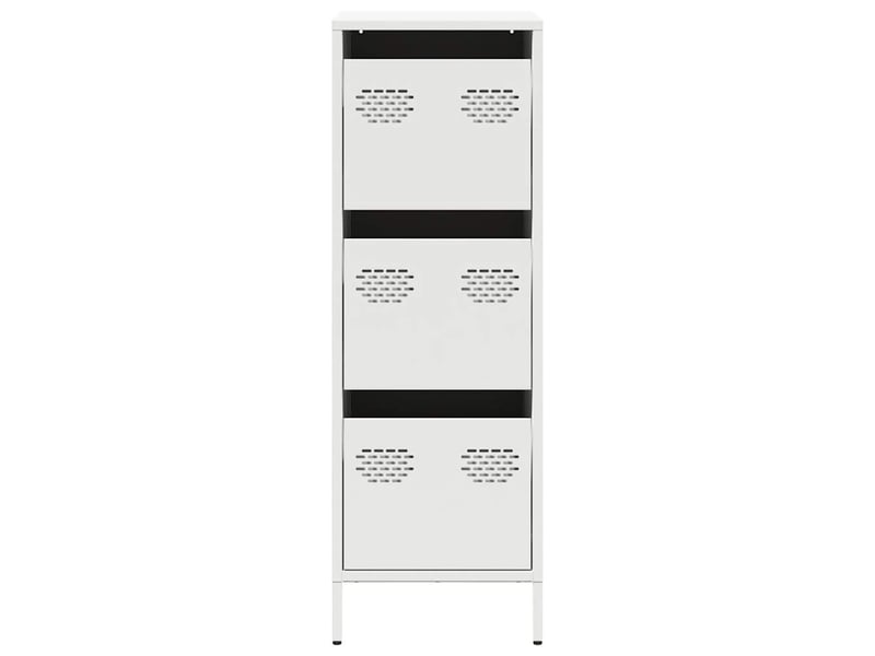  Buffet haut - bahut - meuble de rangement blanc 39x35x103,5 cm acier  - Conforama E