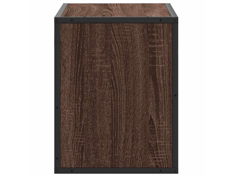  Meuble tv - banc tv - meuble de rangement chêne brun 60x31x39,5 cm bois d'ingénierie et métal  - Conforama E