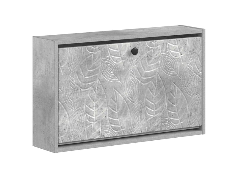  Meuble à chaussures mural, armoire à chaussures delft 71x17x43 cm gris béton  - Conforama A