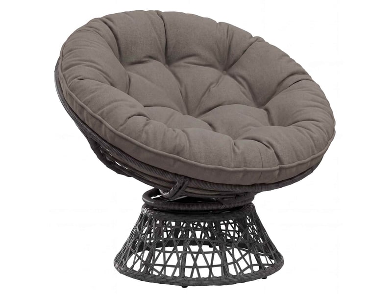  Coussin de chaise suspendue, coussin d'assise vianen 100 % polyester gris cf54278  - Conforama C