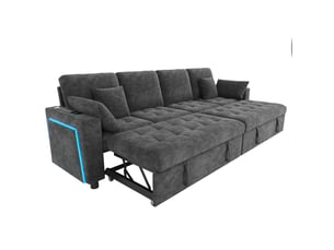 Canapé d'angle droit convertible <strong></strong> <strong>Bliss Lite</strong> 4 places Tissu Grey