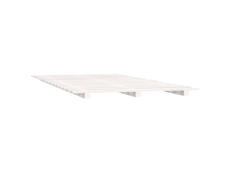  Lit simple- lit adulte -  cadre de lit sans matelas blanc 90x190 cm bois de pin massif  - Conforama C