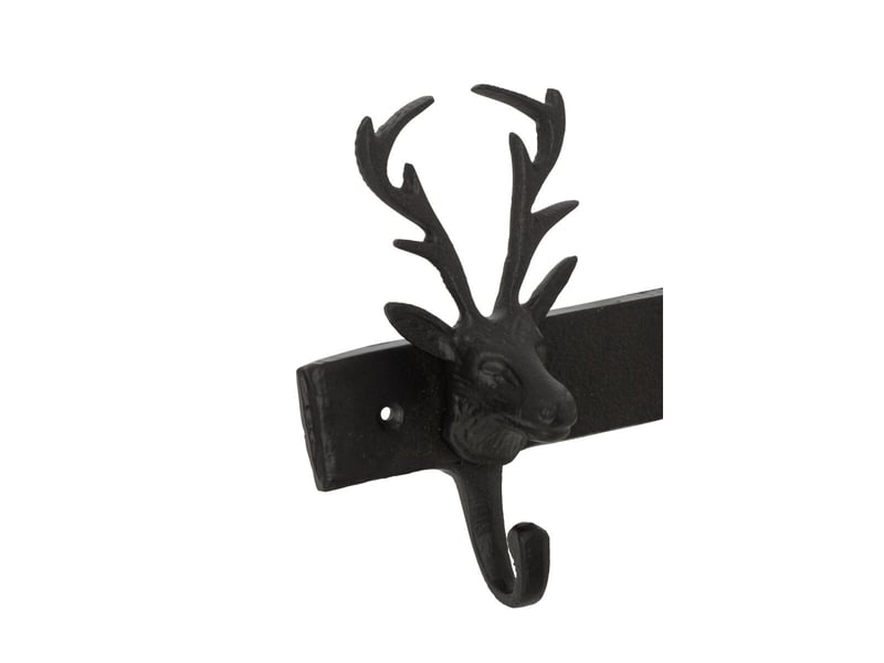  Patère murale cerf yasmine 60cm noir  - Conforama B