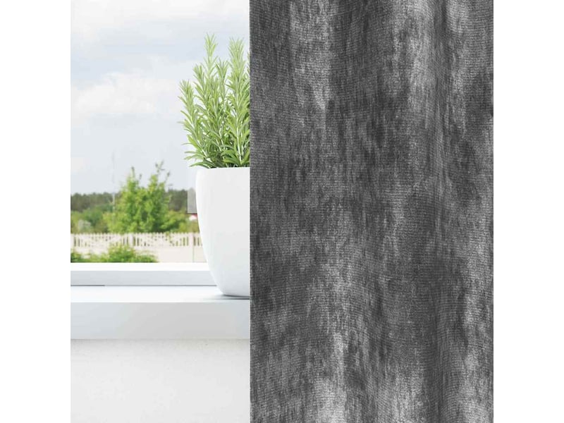  Lot de 2 rideaux en velours, rideaux de fenêtre gris 260 x 140 cm velours cf44209  - Conforama C