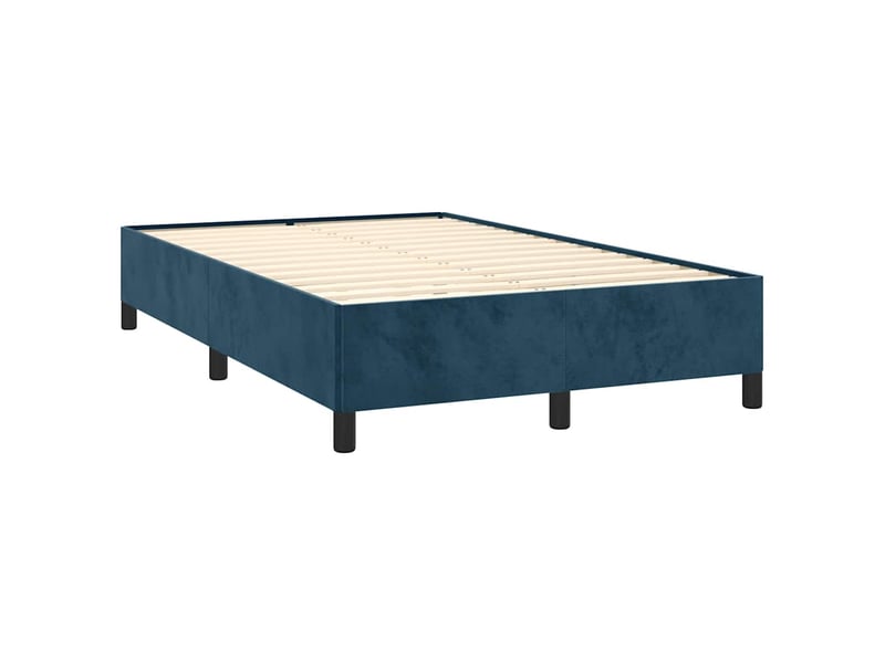  Lit double- lit adulte -  cadre de lit sans matelas bleu foncé 120x190 cm velours  - Conforama B