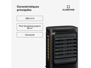 Rafraîchisseur d'air KLARSTEIN  - 50 watts 3 vitesse(s)