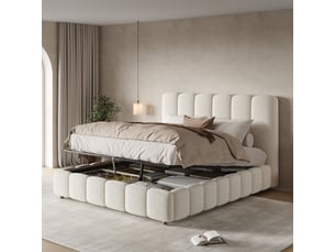 Lit coffre 140x200 cm <strong></strong>  <strong></strong> coloris blanc