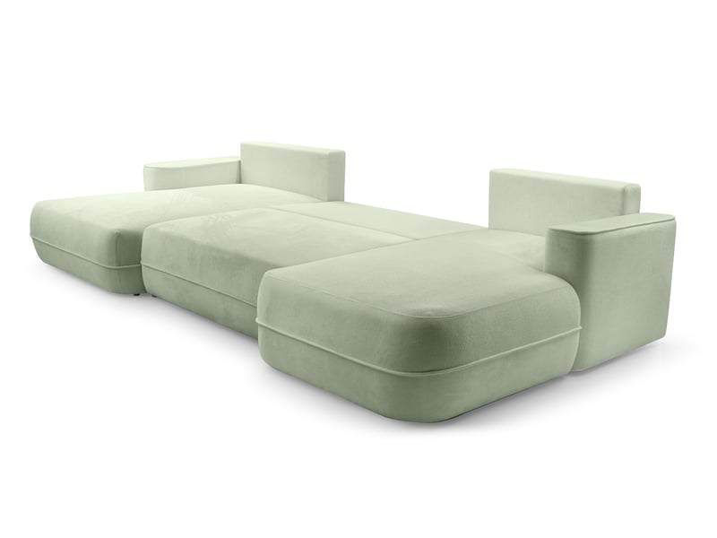Canapé en u avec fonction lit peoni 364 vert sauge élégant Peoni - Conforama E