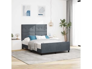Lit 2 places 140x190 cm <strong></strong>  <strong></strong> coloris gris