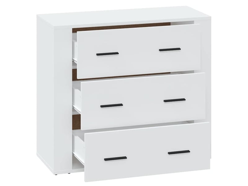  Buffet - bahut - meuble de rangement blanc 80x33x70 cm bois d'ingénierie  - Conforama D