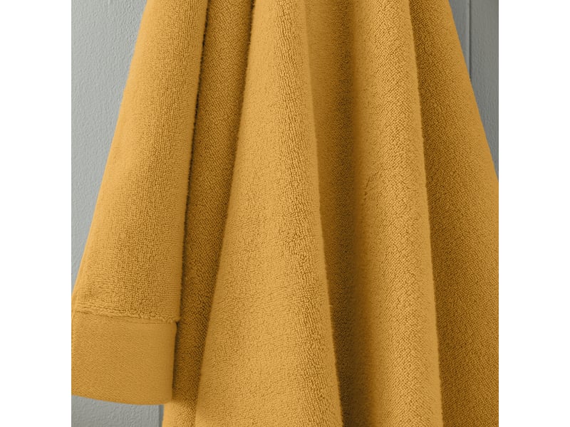  Drap de bain softy 100 x 150 cm éponge zero twist 100% coton peigné 600 gm² ocre CP-DDBAINSOFTY-OCRE - Conforama E