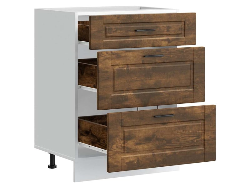  Meuble de rangement, armoire de cuisine porto chêne fumé bois d'ingénierie shl4731  - Conforama E