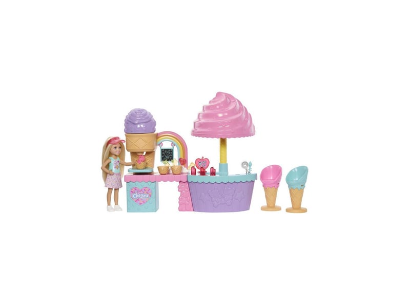  Jeu barbie chelsea boutique glace avec 1 poupée et pâte à modeler sensorielle, accessoires et toppings MAT194735378081 - Conforama C