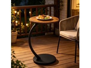 Table basse rond(e) coloris bicolore <strong>CHICFURN</strong> <strong></strong> - 40 cmx40 cm
