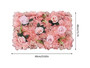 12 pièces 40 x 60 cm mur floral artificiel mur de roses panneaux muraux floraux panneaux de fond floraux artificiels décoration de fond de mariage en rose