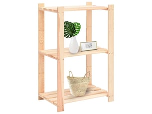 Étagères de rangement à 3 niveaux 5 pcs 60x38x90 cm pin 150 kg
