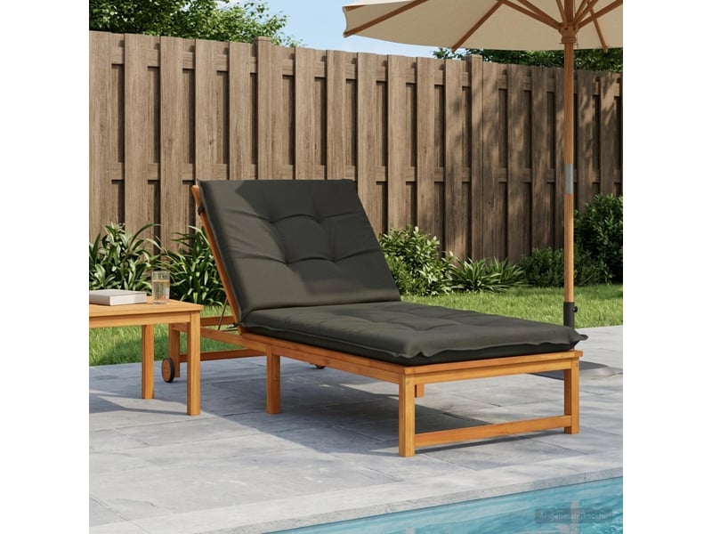 Coussin de transat, coussin pour bain de soleil gemert 100 % polyester anthracite cf56100 - Conforama B