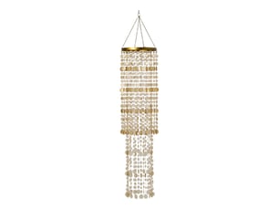 Abat-jour suspension perles tycho 125cm doré