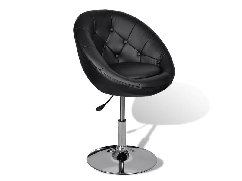  Lot de 2 tabouret de bar, chaise de bar noir similicuir shl28269  - Conforama E