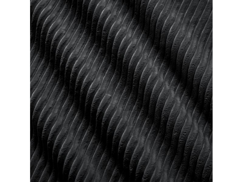  Canapé modulaire 388x103x70cm 4 places, accoudoirs galbés, montage simplifié, sans cadre, salon, velours côtelé, noir  - Conforama E