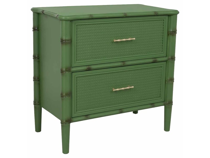  Table de chevet en bois vert 71x39x68 cm h  - Conforama A