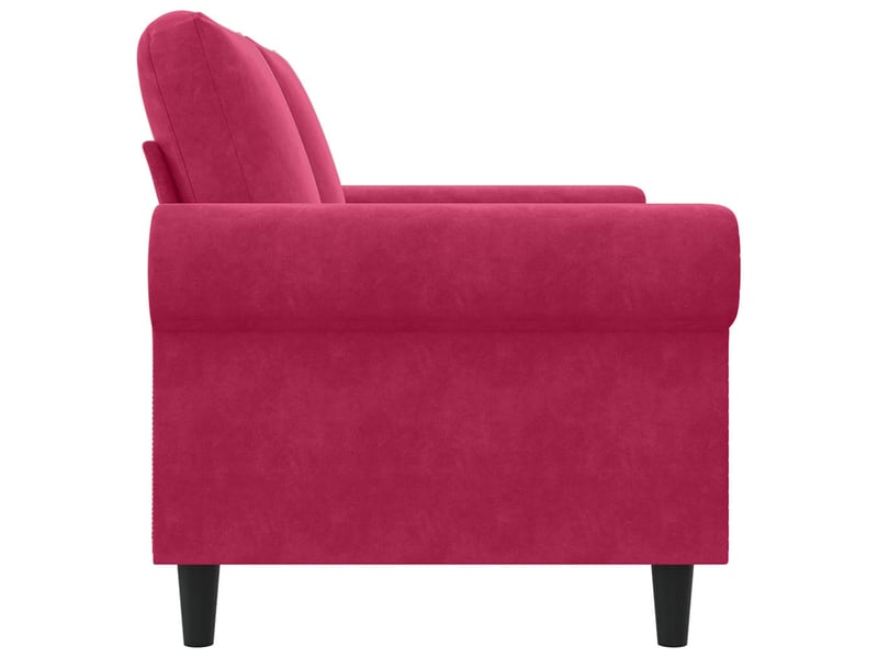  Canapé droit, sofa, canapé à 2 places rouge bordeaux 120 cm velours cf20356  - Conforama E