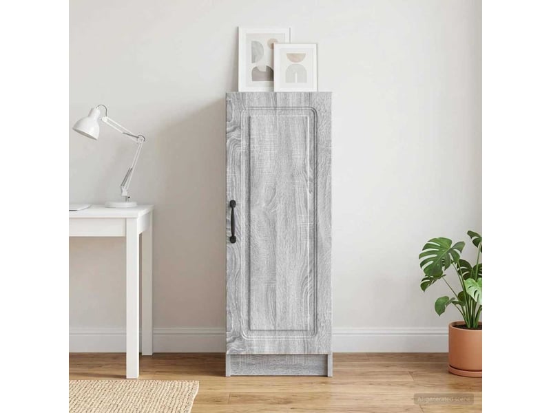  Buffet - bahut - meuble de rangement sonoma gris 33 x 34,5 x 87 cm bois d'ingénierie  - Conforama D