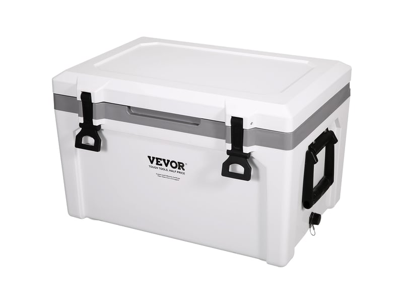  Glaciere portable 49,2 l 45-50 canettes glaciere rigide isotherme hermetique en plastique pp isolation en mousse pour garder au froid les aliments boissons randonnee pique-nique 62,5x43x45 cm  - Conforama A