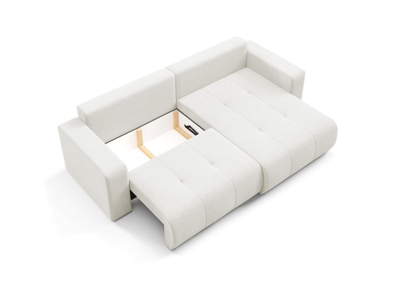 Canapé d'angle convertible molinio l creme - Conforama E