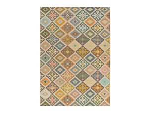 Tapis lavable antidérapant ethnique multicolore, 200 x 290 cm
