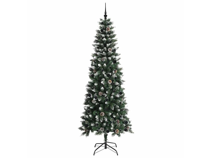  Sapin de noël - arbre de noël artificiel vert 240 cm pvc, plastique et acier  - Conforama D