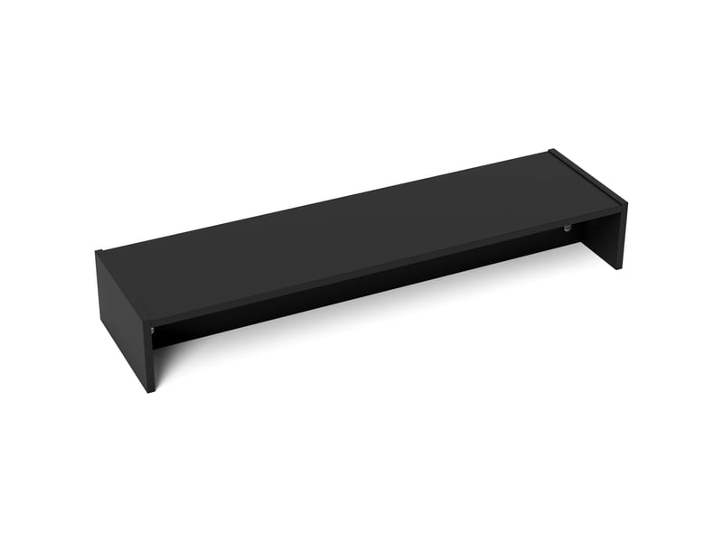  Rehausseur écran pc bureau support d'écran d'ordinateur de 100 cm support moniteur avec compartiments deux, noir  - Conforama B