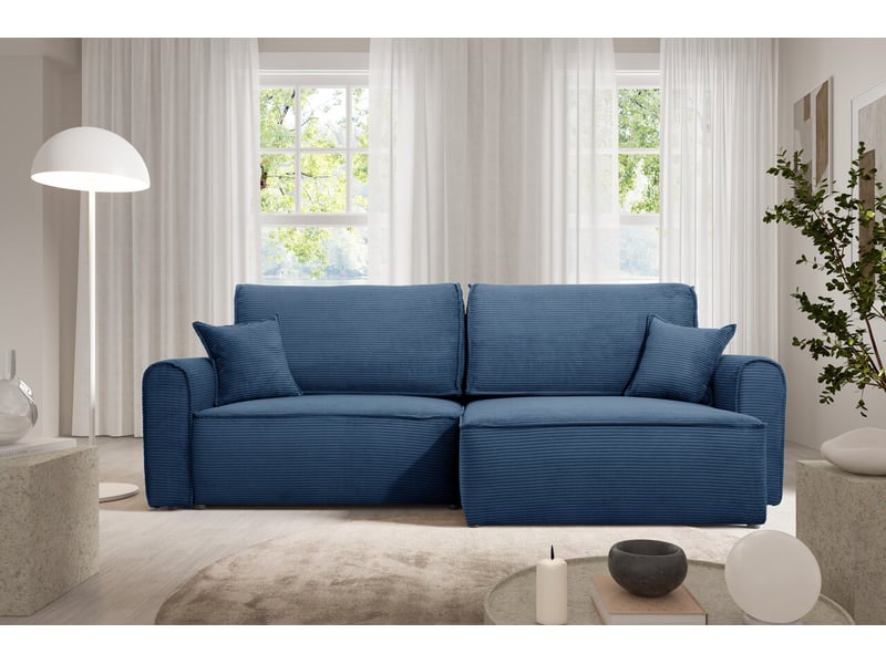  Canapé d'angle convertible martin bleu  - Conforama B