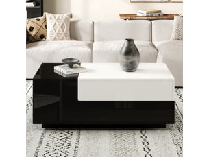 Table basse coloris bicolore <strong></strong> <strong>100x50x38cm</strong>