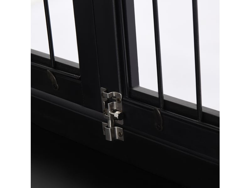  Cage d'intérieur pour  81x58,5x66 cm – noire – plateau table, double accès, structure mdf métal  - Conforama D