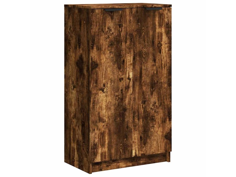  Meuble à chaussures, armoire à chaussures chêne fumé 59x35x100 cm bois d'ingénierie  - Conforama A