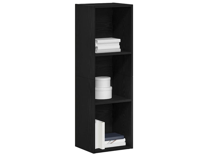  Bibliothèque, meuble de rangement salon en chêne noir 36 x 30 x 114 cm bois d'ingénierie  - Conforama D