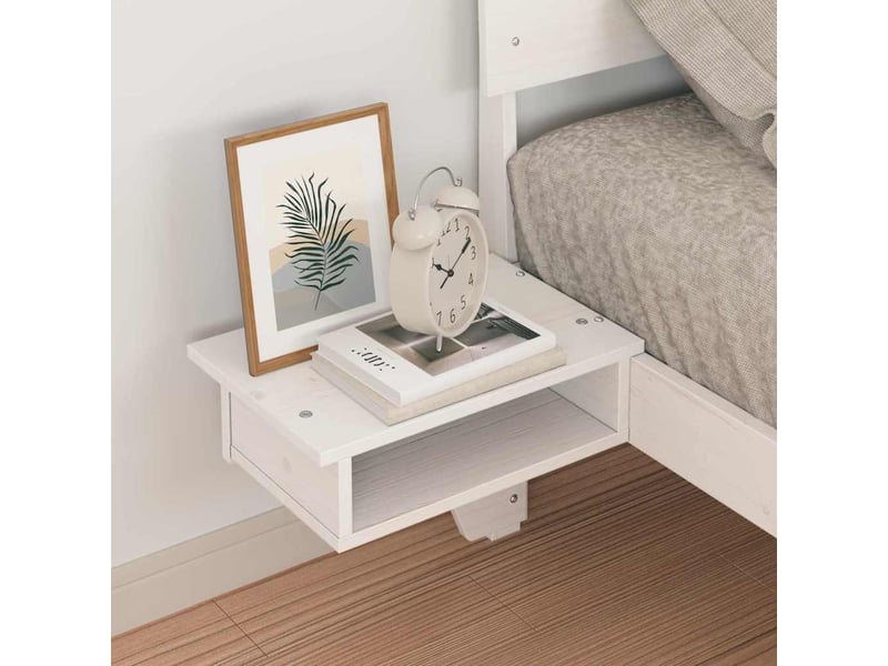 Lit simple- lit adulte - cadre de lit avec tête de lit blanc 90 x 200 cm pin massif - Conforama B