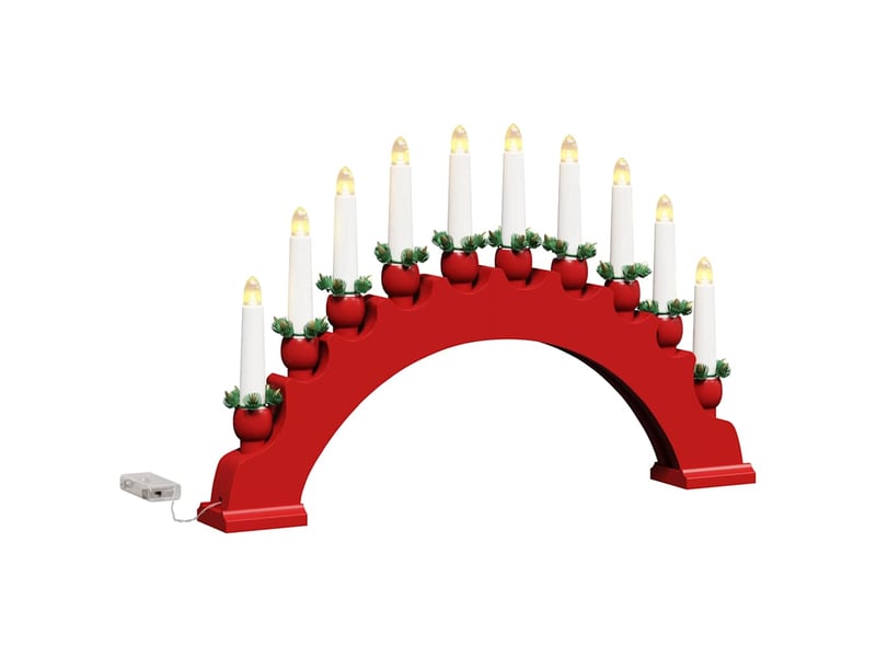  Arche de bougies de noël avec 10 bougies led 3 pcs led  - Conforama D