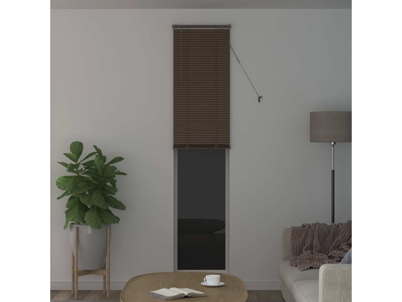  Store vénitien, store de fenêtre marron foncé avec motif 213 x 40 cm 25 mm pvc cf48040  - Conforama C