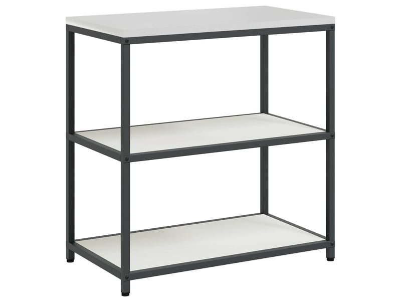  Étagère de cuisine, étagère de rangement hattem blanc 90x50x92cm acier  - Conforama A