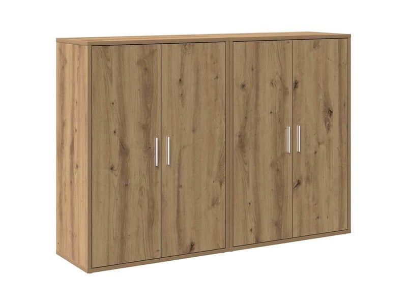  Buffet - bahut - meuble de rangement 2 pc chêne artisanal 60 x 31 x 84 cm bois d'ingénierie  - Conforama A