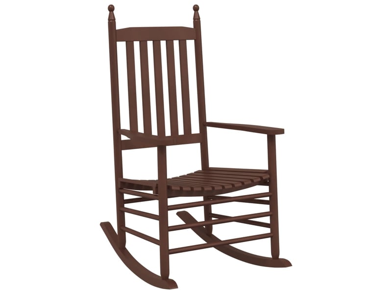  Fauteuil à bascule relax pour salon avec petite table pliable en bois de peuplier marron dec028862  - Conforama B