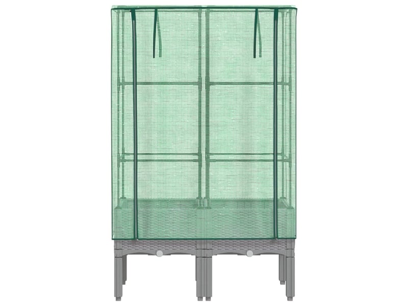  Jardinière - bac à fleurs surélevée avec housse aspect rotin 80x40x140 cm  - Conforama D