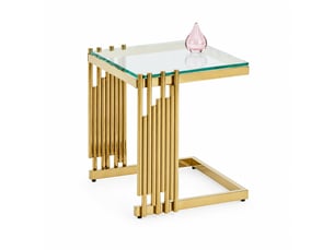 Table basse carré(e) coloris doré VLIVRA  - 32 cmx32 cm