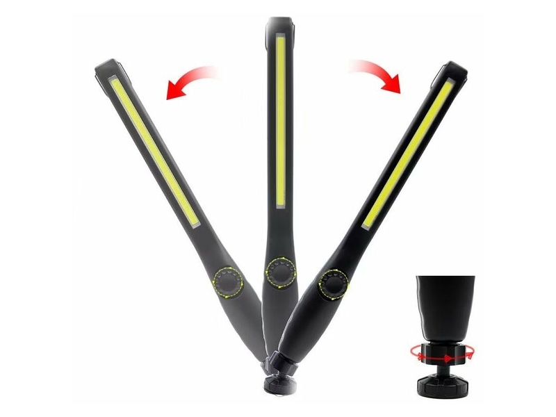  1 x lampe de travail led rechargeable magnétique et usb à rotation de 360 degrés, lampe d'inspection led rechargeable  - Conforama B